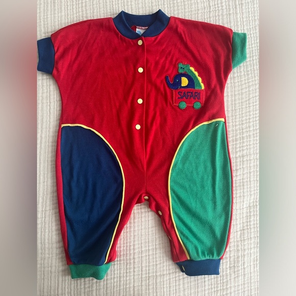 Vintage made in USA baby safari romper - Picture 1 of 4